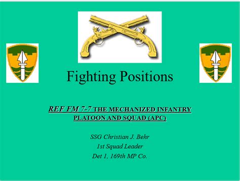 army fighting positions powerpoint